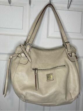 Dooney & Bourke Off White Leather Womens Shoulder Bag
